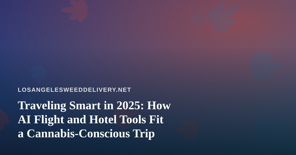 Traveling Smart in 2025: How AI Flight and Hotel Tools Fit a Cannabis-Conscious Trip